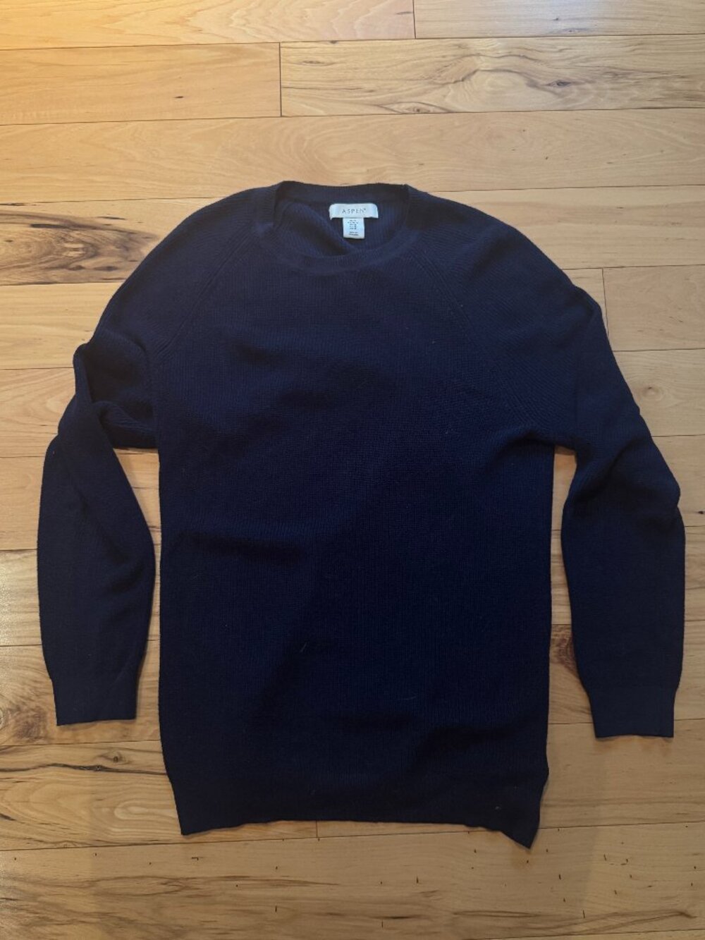 Aspen Navy Blue Knit Sweater XL Men's Cotton + Linen